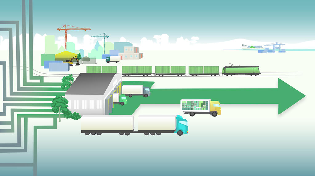 En illustration av transporteffektivitet.